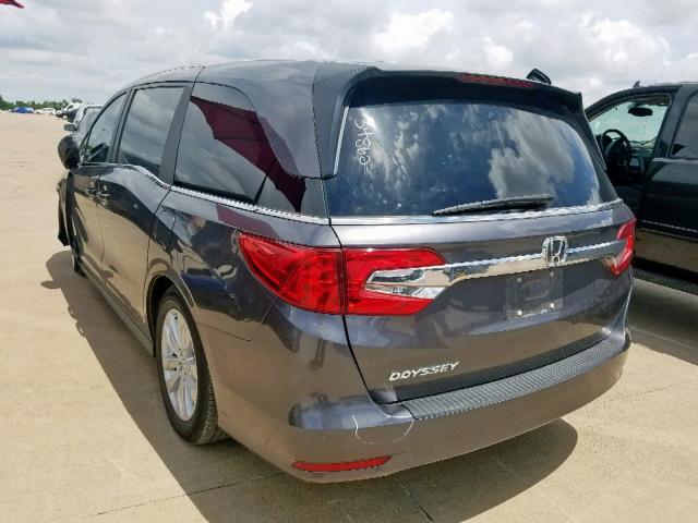 5FNRL6H26JB095836 - 2018 HONDA ODYSSEY LX GRAY photo 3