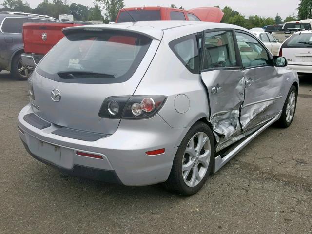 JM1BK343871686124 - 2007 MAZDA 3 HATCHBAC SILVER photo 4