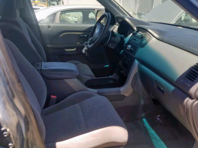 2HKYF18155H558117 - 2005 HONDA PILOT LX BLUE photo 5