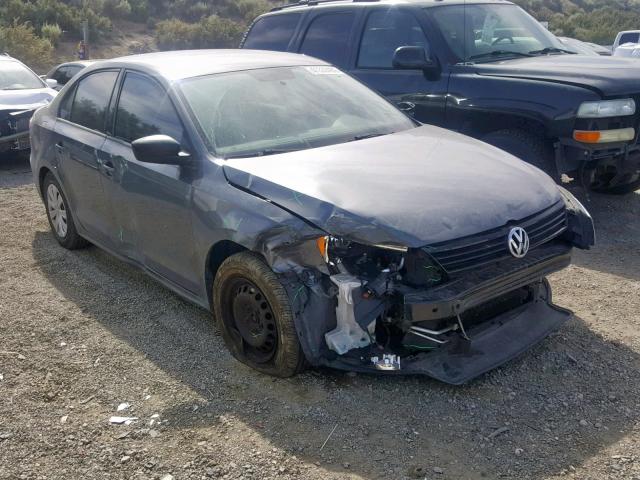 3VW1K7AJ7EM388800 - 2014 VOLKSWAGEN JETTA BASE GRAY photo 1