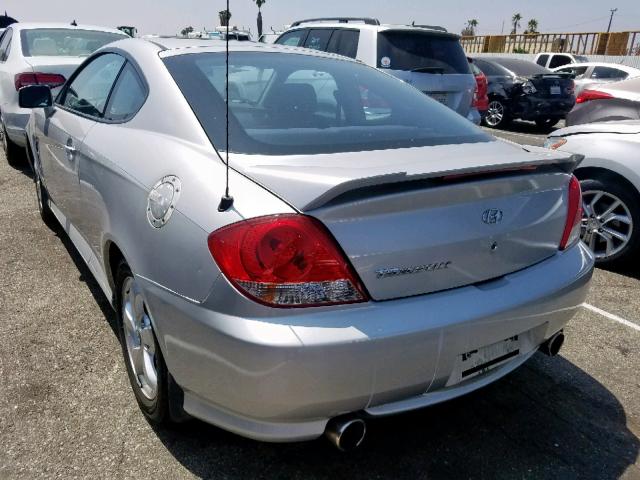 KMHHM65D55U178343 - 2005 HYUNDAI TIBURON SILVER photo 3