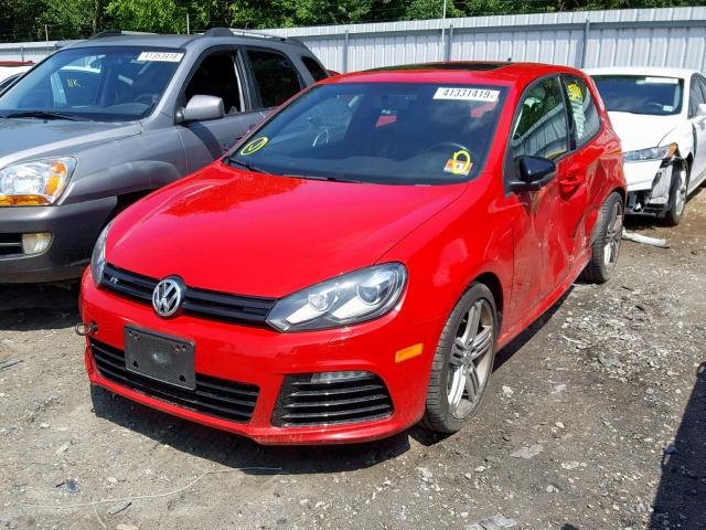 WVWRF7AJ8DW016245 - 2013 VOLKSWAGEN GOLF R RED photo 2