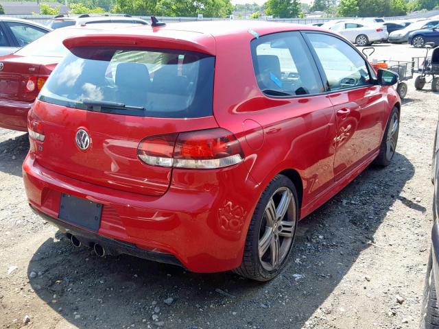 WVWRF7AJ8DW016245 - 2013 VOLKSWAGEN GOLF R RED photo 4