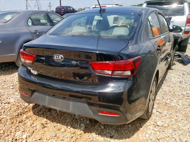 3KPA24AB5JE054747 - 2018 KIA RIO LX BLACK photo 4