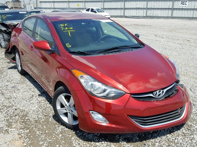 5NPDH4AE2DH295851 - 2013 HYUNDAI ELANTRA GL RED photo 1