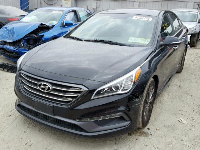 5NPE34AF2FH106324 - 2015 HYUNDAI SONATA SPO BLACK photo 2