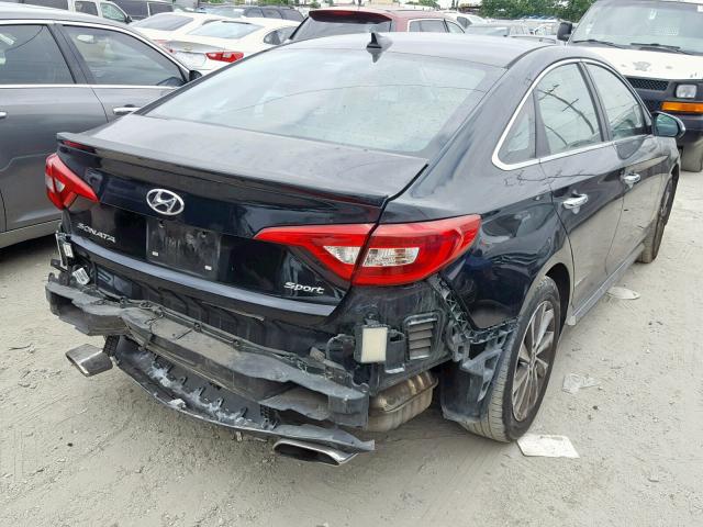 5NPE34AF2FH106324 - 2015 HYUNDAI SONATA SPO BLACK photo 4