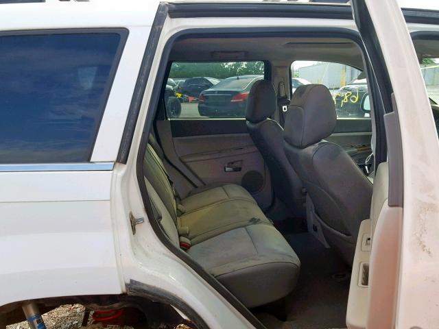 1J8HR58T69C507350 - 2009 JEEP GRAND CHER WHITE photo 6