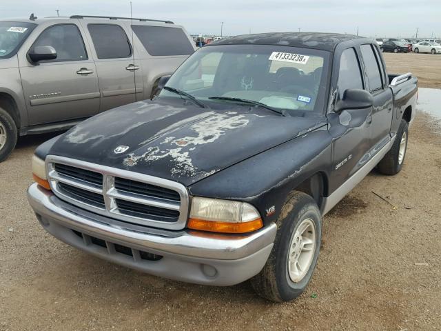 1B7GL2AX3YS598257 - 2000 DODGE DAKOTA QUA BLACK photo 2