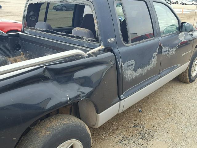 1B7GL2AX3YS598257 - 2000 DODGE DAKOTA QUA BLACK photo 9