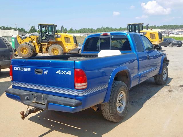 1B7GG22X2XS279529 - 1999 DODGE DAKOTA BLUE photo 4