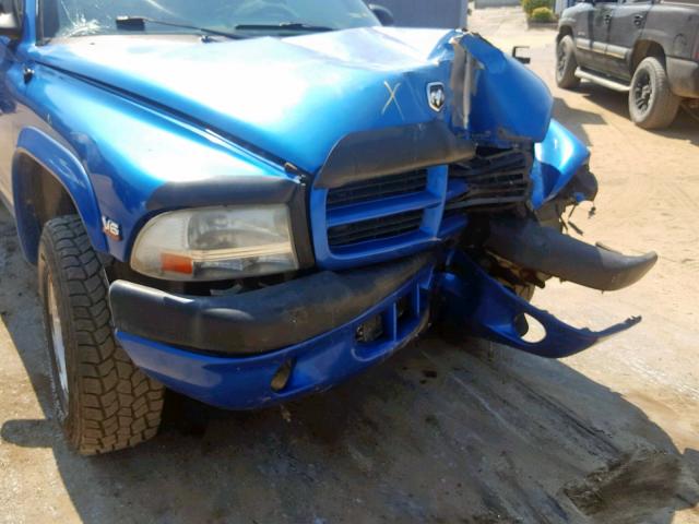 1B7GG22X2XS279529 - 1999 DODGE DAKOTA BLUE photo 9