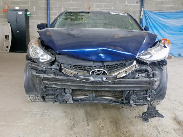 KMHDH6AE7DU008193 - 2013 HYUNDAI ELANTRA CO BLUE photo 9