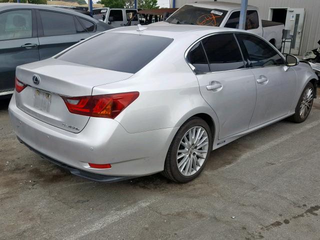 JTHBS1BL1D5003772 - 2013 LEXUS GS 450H SILVER photo 4