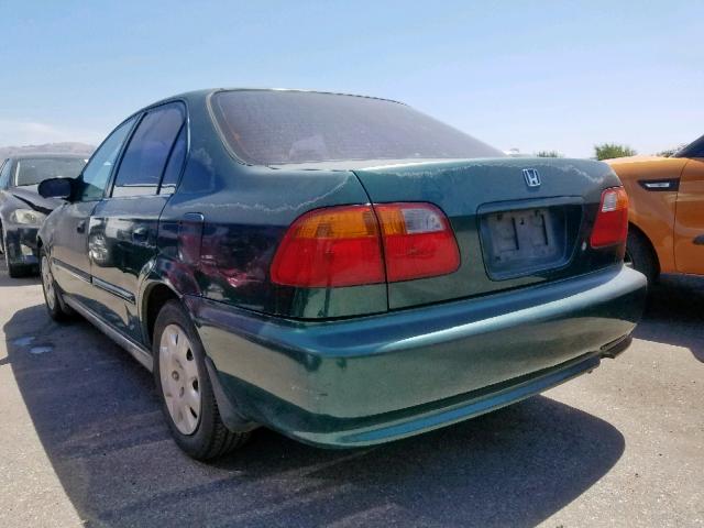 2HGEJ661XYH534850 - 2000 HONDA CIVIC BASE GREEN photo 3