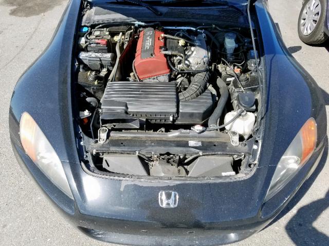 JHMAP11472T009303 - 2002 HONDA S2000 BLACK photo 7