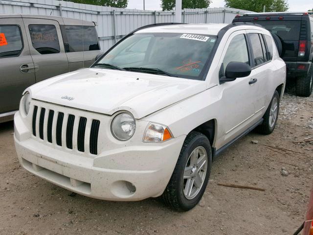 1J8FF47W77D355513 - 2007 JEEP COMPASS WHITE photo 2