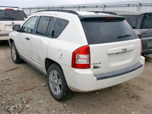 1J8FF47W77D355513 - 2007 JEEP COMPASS WHITE photo 3