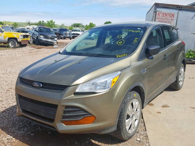 1FMCU0F78DUA21212 - 2013 FORD ESCAPE S GREEN photo 2