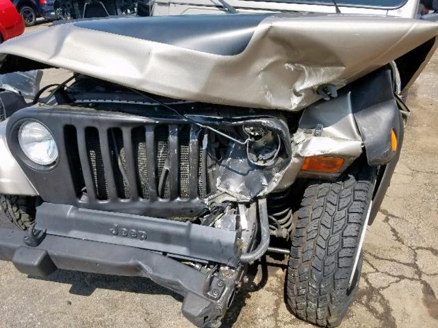 1J4FA39S26P726014 - 2006 JEEP WRANGLER X GRAY photo 9