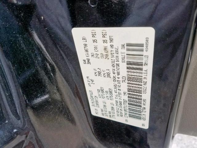 1D7HA18P27S177287 - 2007 DODGE RAM 1500 S BLACK photo 10