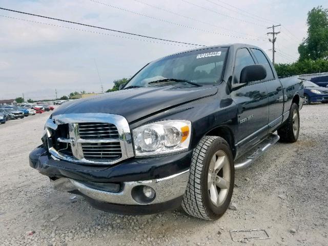 1D7HA18P27S177287 - 2007 DODGE RAM 1500 S BLACK photo 2