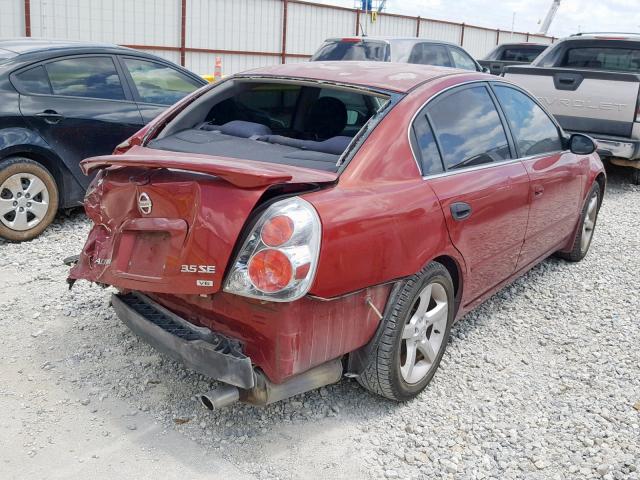 1N4BL11D75N438411 - 2005 NISSAN ALTIMA SE RED photo 4