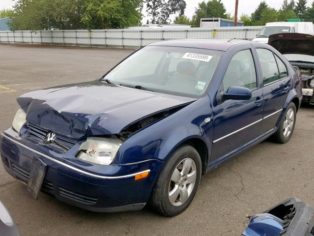 3VWSK69M44M006900 - 2004 VOLKSWAGEN JETTA GLS BLUE photo 2