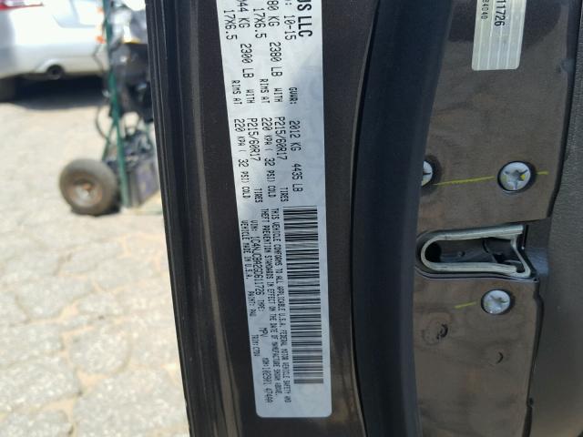 1C4NJCBA2GD611726 - 2016 JEEP COMPASS SP 灰色 照片 10