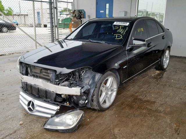 WDDGF4HB7CR240680 - 2012 MERCEDES-BENZ C 250 BLACK photo 2