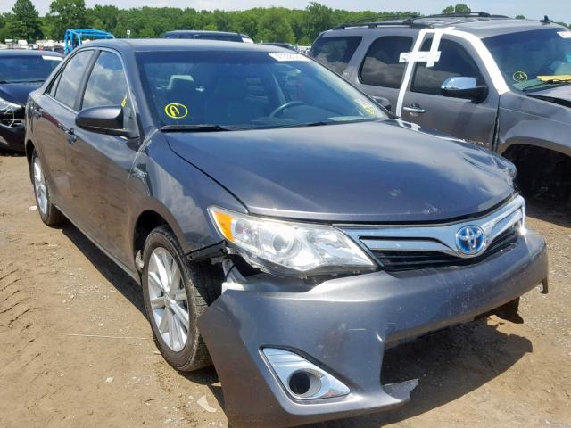 4T1BD1FK9CU015147 - 2012 TOYOTA CAMRY HYBR GRAY photo 1