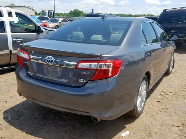 4T1BD1FK9CU015147 - 2012 TOYOTA CAMRY HYBR GRAY photo 4