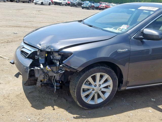 4T1BD1FK9CU015147 - 2012 TOYOTA CAMRY HYBR GRAY photo 9