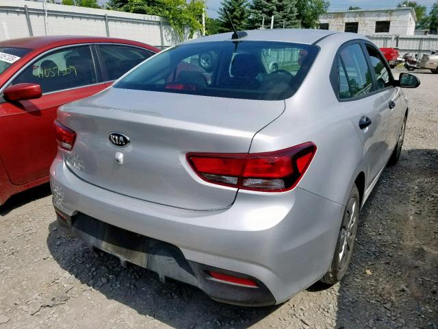 3KPA24ABXJE127028 - 2018 KIA RIO LX SILVER photo 4