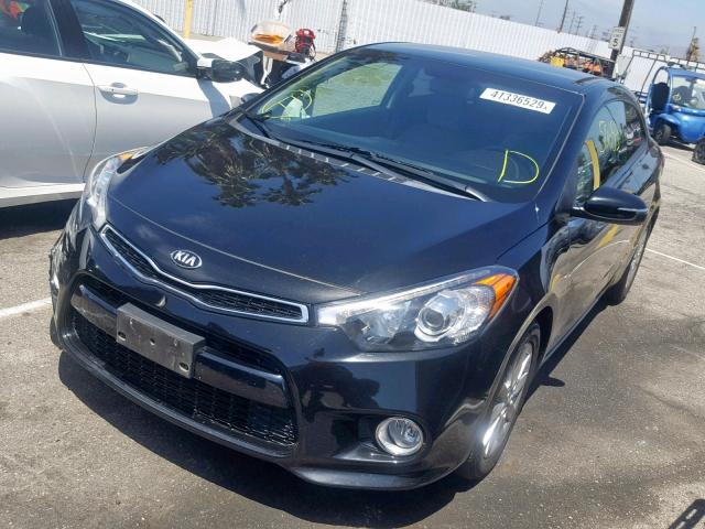 KNAFX6A81E5239707 - 2014 KIA FORTE EX BLACK photo 2