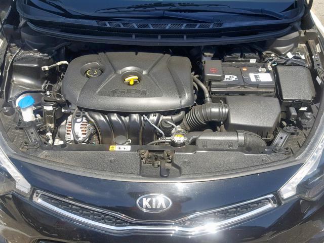 KNAFX6A81E5239707 - 2014 KIA FORTE EX BLACK photo 7