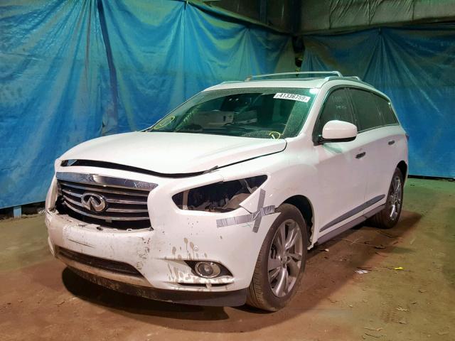 5N1AL0MM8DC307473 - 2013 INFINITI JX35 WHITE photo 2