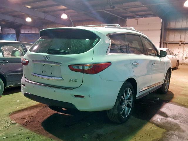 5N1AL0MM8DC307473 - 2013 INFINITI JX35 WHITE photo 4