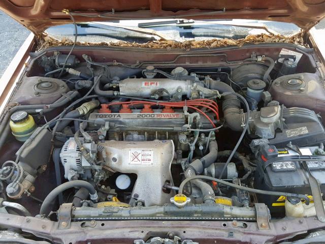 JT2SV21E4L3429721 - 1990 TOYOTA CAMRY DLX 栗色 照片 7