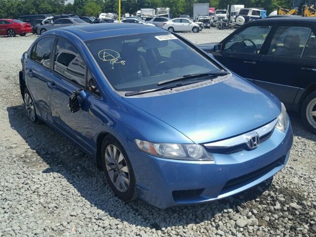 1HGFA16909L010043 - 2009 HONDA CIVIC EXL BLUE photo 1