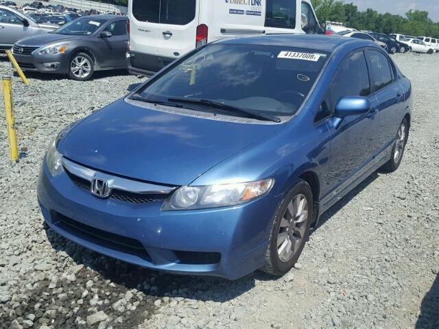 1HGFA16909L010043 - 2009 HONDA CIVIC EXL BLUE photo 2