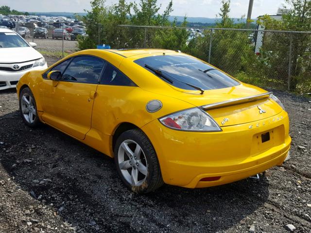 4A3AK24F09E012624 - 2009 MITSUBISHI ECLIPSE GS YELLOW photo 3