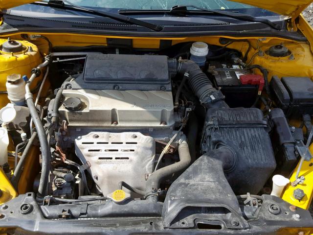 4A3AK24F09E012624 - 2009 MITSUBISHI ECLIPSE GS YELLOW photo 7