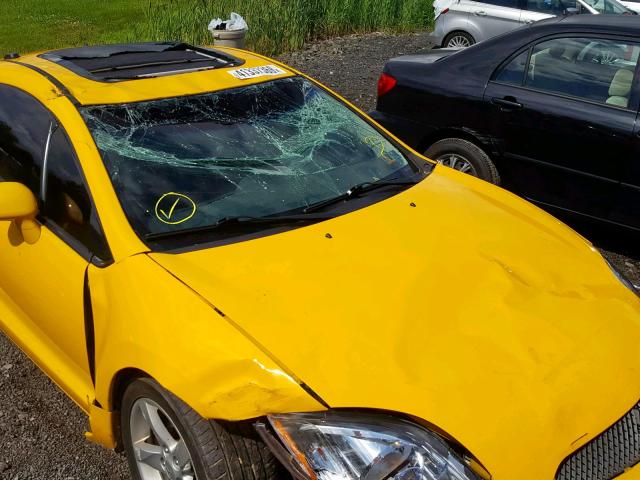 4A3AK24F09E012624 - 2009 MITSUBISHI ECLIPSE GS YELLOW photo 9