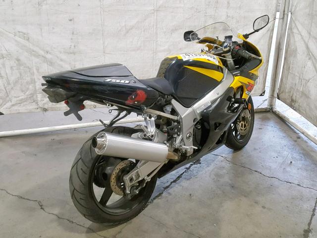 JS1GR7HA622107470 - 2002 SUZUKI GSX-R750 YELLOW photo 4