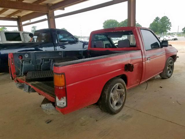 1N6SD11S3TC329617 - 1996 NISSAN TRUCK BASE RED photo 4