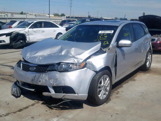 KNAFU5A23C5621698 - 2012 KIA FORTE EX SILVER photo 2