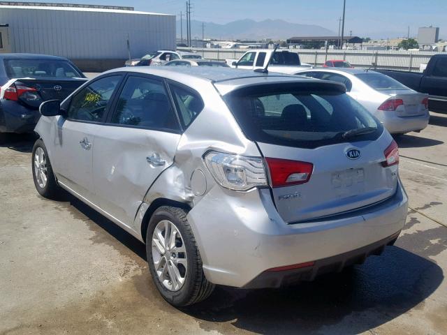 KNAFU5A23C5621698 - 2012 KIA FORTE EX SILVER photo 3