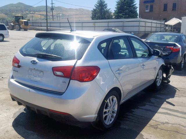 KNAFU5A23C5621698 - 2012 KIA FORTE EX SILVER photo 4