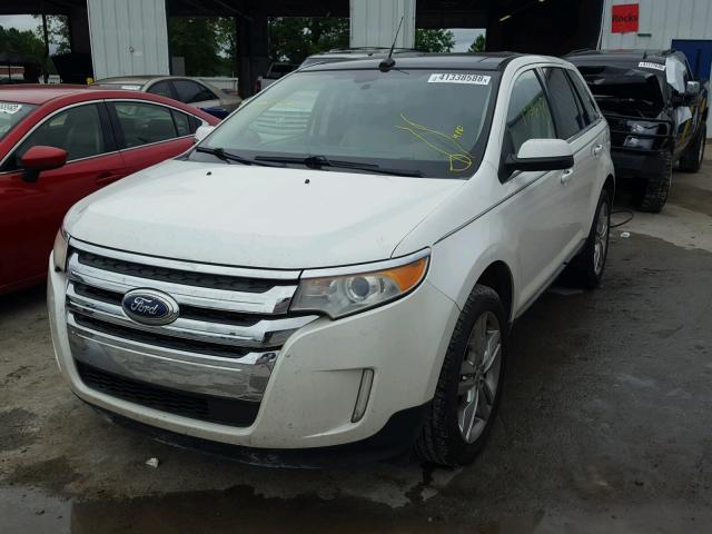 2FMDK3KC3BBB31232 - 2011 FORD EDGE LIMIT WHITE photo 2